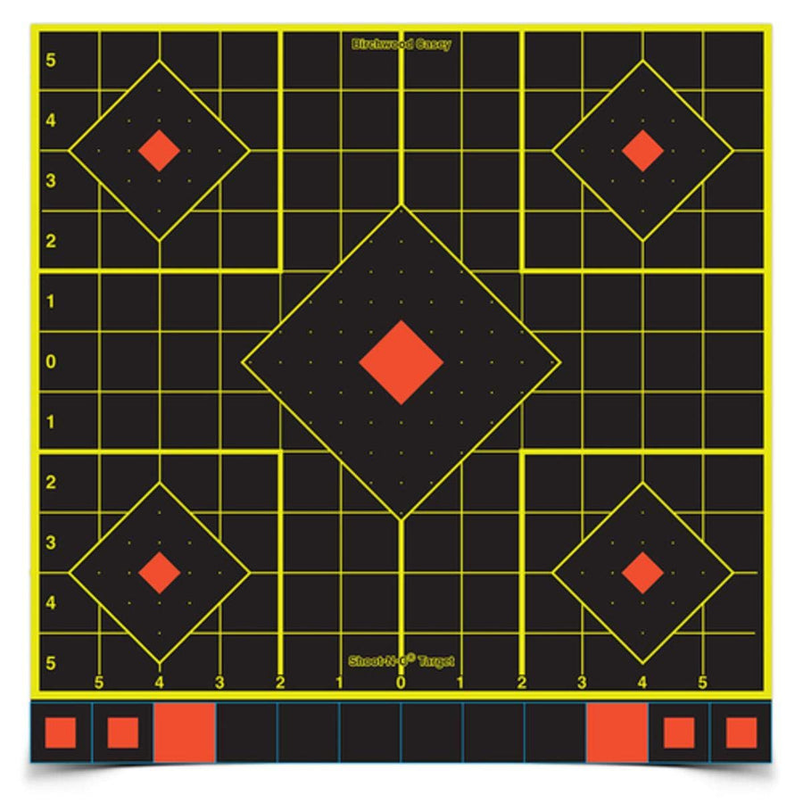 BIRCHWOOD CASEY 12" Shoot-N-C Reactive Target - Highly Visible Instant Feedback Self-Adhesive Shooting Target Stickers with Repair Pasters - 12 Targets, 144 Pasters