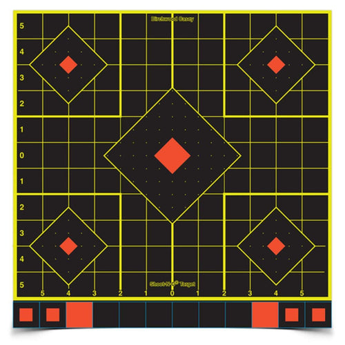BIRCHWOOD CASEY 12" Shoot-N-C Reactive Target - Highly Visible Instant Feedback Self-Adhesive Shooting Target Stickers with Repair Pasters - 12 Targets, 144 Pasters