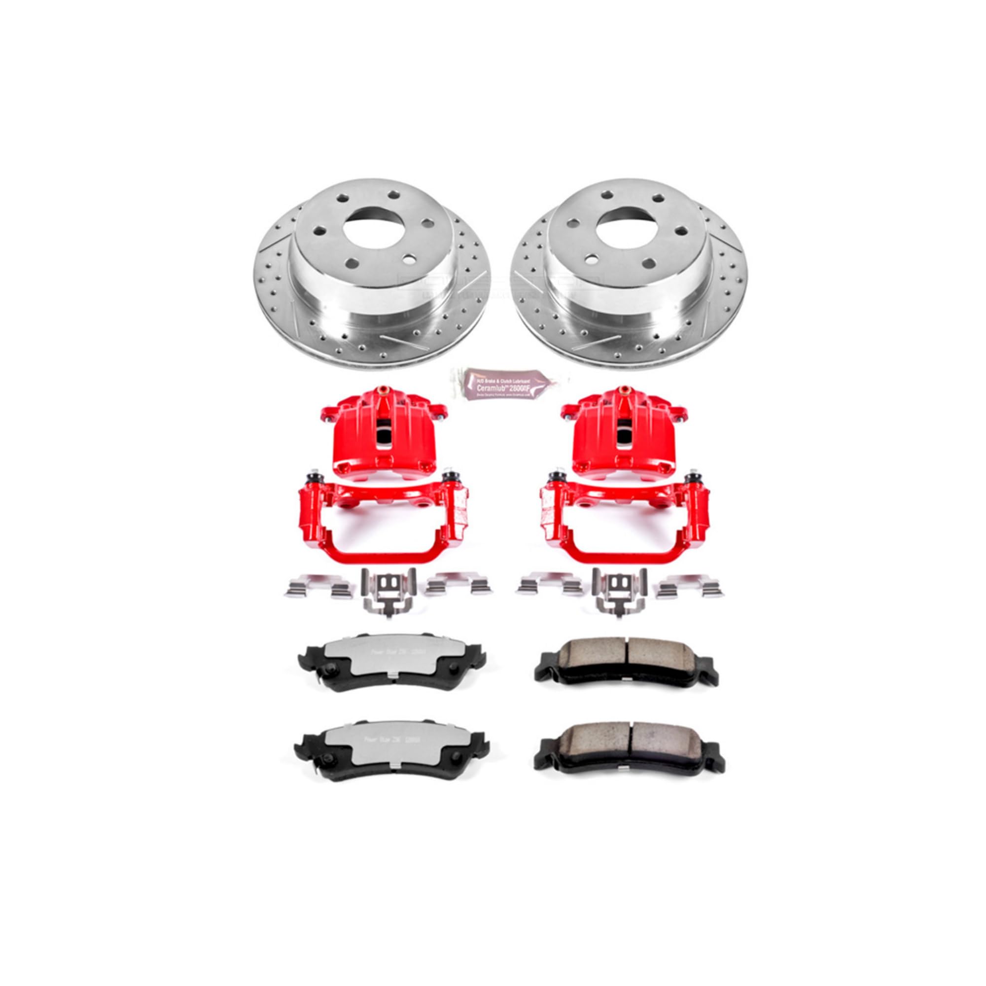 Power Stop Rear Z36 KC2018-36 Brake Kit with Calipers For Astro, Avalanche, Silverado 1500, Suburban 1500, Tahoe, Safari, Sierra 1500, Yukon, Yukon XL 1500 [Model Specific]