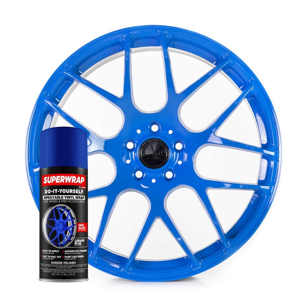 Sprayable Superwrap Vinyl Wrap for Wheels & Accessories - 11oz Spray Can/Paint - High Gloss - Lemans Blue (Requires a White Base Coat)