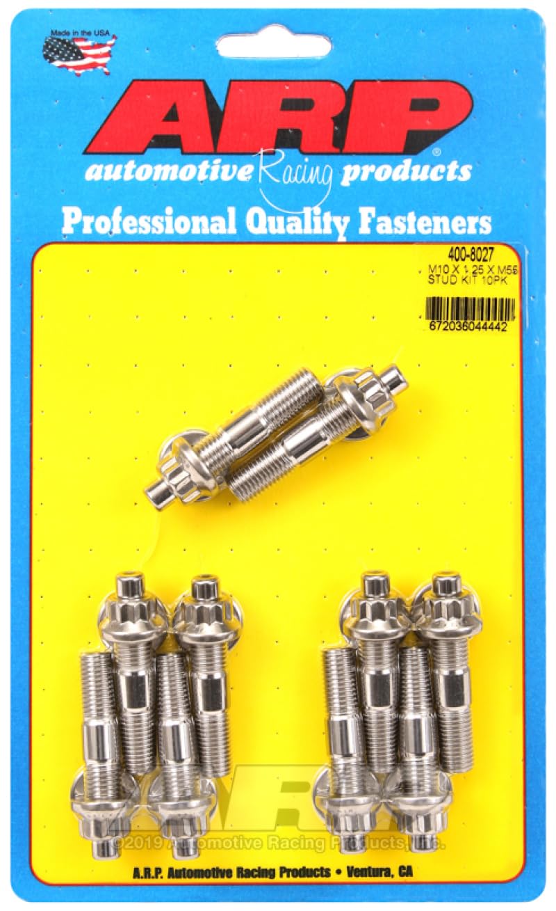 ARP 400-8027 Broached Kit Stud (M10 X 1.25 X 55mm broached Stud 10pcs)