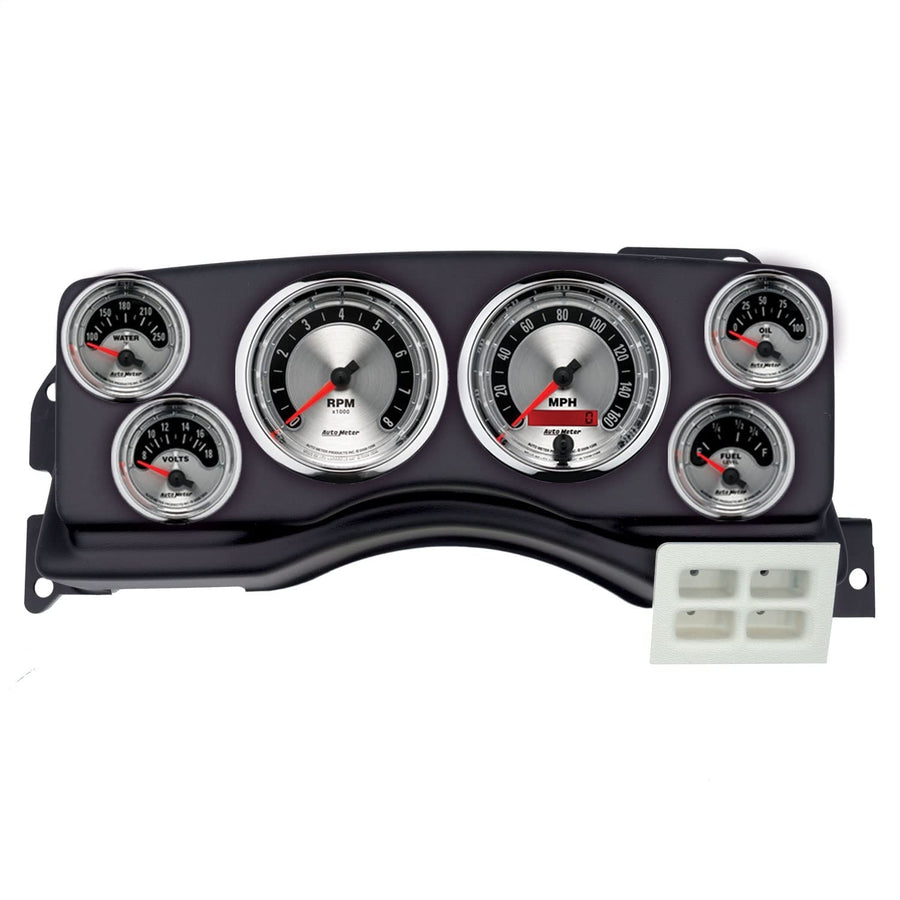 AutoMeter Dash Kit Direct Fit, (3 3/8" X2, 2 1/16" X4), Ford Mustang 87-89, American Muscle (2924-01)