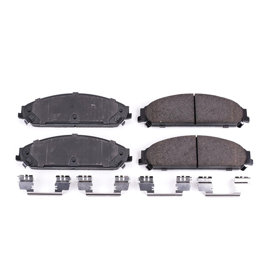 Power Stop Brake Kit Front For Chrysler 200 2013-14 |300 2005-23 |Dodge Avenger 2013-14 |Caliber 2008-09 |Challenger 2009-23 - Ceramic Brake Pads With Installation Hardware, 17-1058