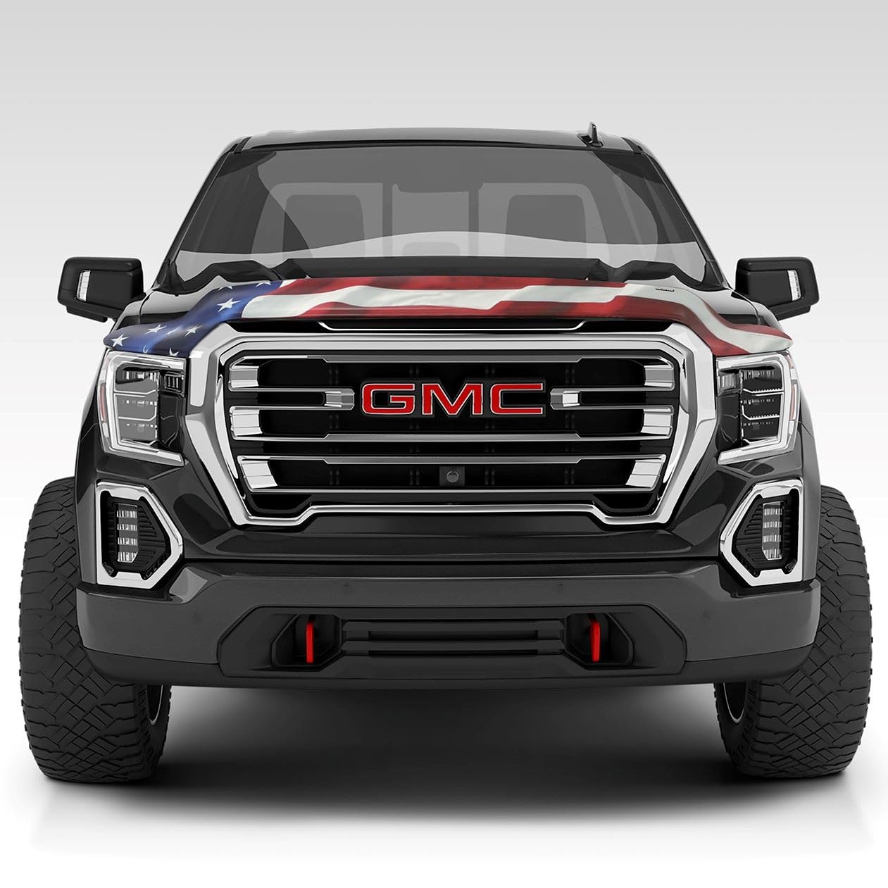 Vigilante Hood Protector | Stampede - High Profile / American Flag (no Eagle) | 2009-2014 Ford F-150 (Excludes Raptor, Mounts in Front of Grille) | 2149-41
