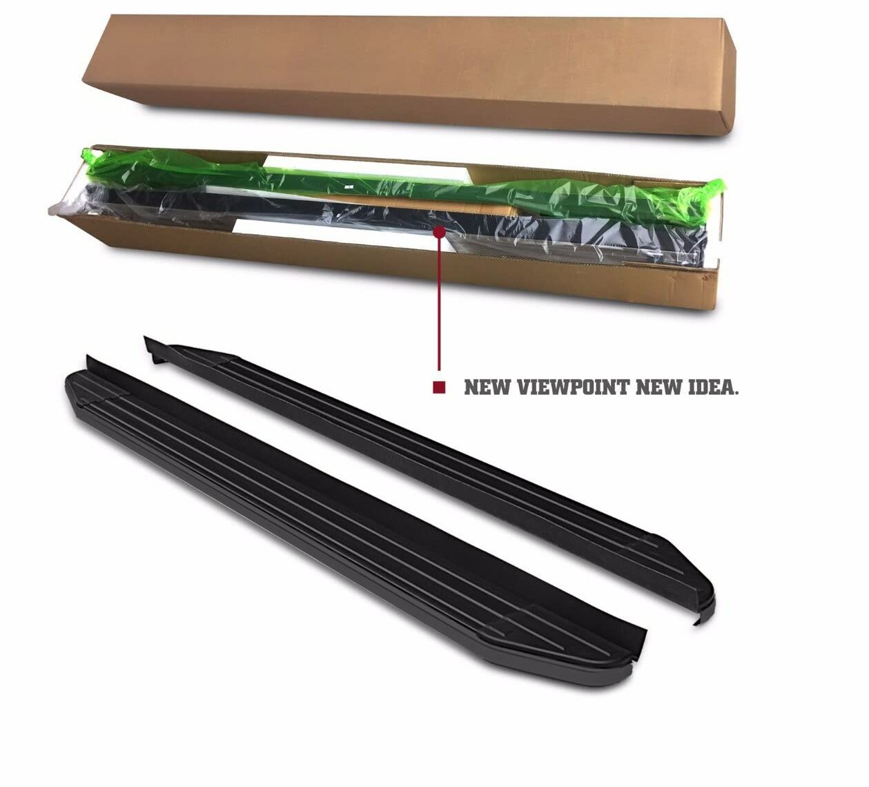 Peerless Black Horse Off Road Running Boards Compatible with 2014 to 2021 Toyota Highlander Black Aluminum Nerf Bars Side Steps Low Door Off Road SUV Pick up cab PR-TYHGBK-14
