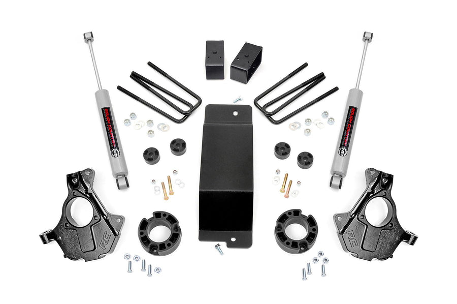 3.5" Rough Country Suspension Lift Kit with Strut Spacers/N3 Shocks for Chevy Silverado & GMC Sierra 1500 (2014-2018 w/Stock Cast Alu or Stamped Steel Control Arms)