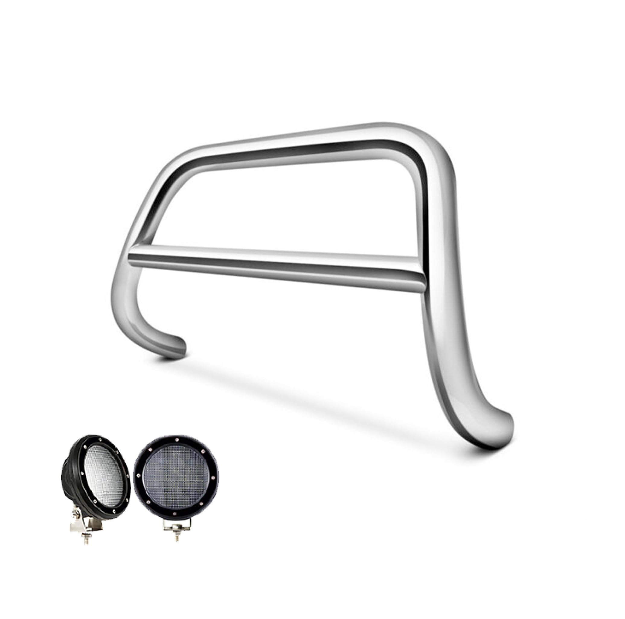 A Bar Black Horse Kit No skid plate Stainless Steel Compatible with 1997-2003 Dodge Durango|1998-2004 Dodge Dakota-CBS-DOB2001-PLFB