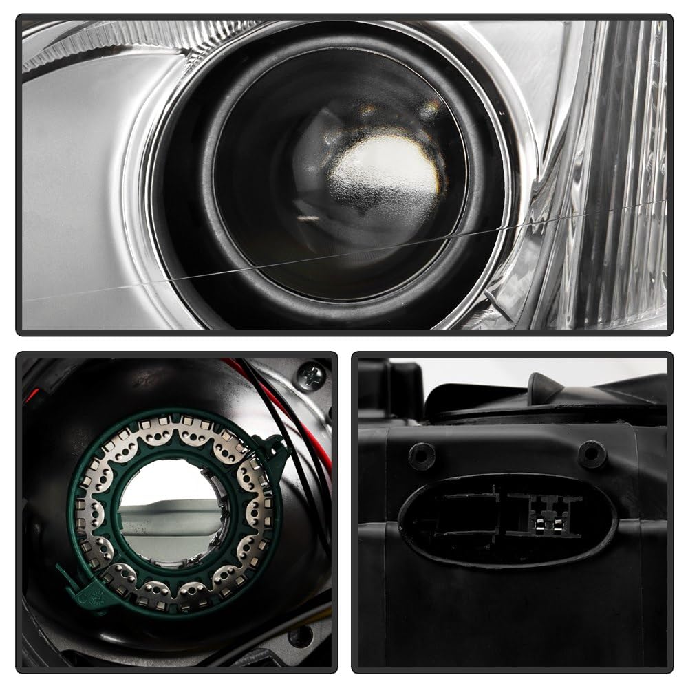 Buick Regal 11-13 Spyder (POE) HID w/LED DRL Clear Ring Projector Headlights - Low Beam-D1S(Not Included) ; High Beam-D1S(Not Included) ; Signal-PY21W(Included) - OE Left