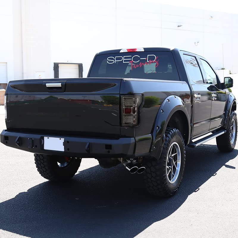 Smoke Tail Lights w/LED Light Bar SPEC-D TUNING Compatible with 2018-2020 Ford F-150, Left + Right Pair Assembly