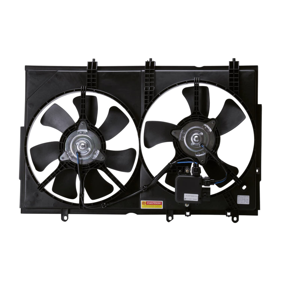 Cooling Fan Assembly TYC 621820 Compatible with 2003-2006 Mitsubishi Outlander, Black