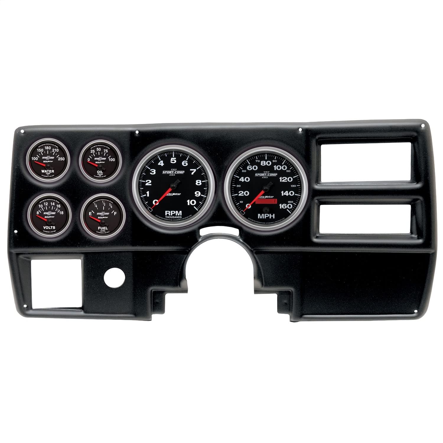 AutoMeter Dash Kit Direct Fit, (5" X2, 2 1/16" X4), Chevy/Gmc Truck Ac 84-87, Sport-Comp Ii (2923-12)