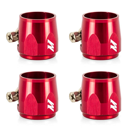 Mishimoto -10AN Hex Hose Finisher Clamp Set MMHXF-10-4-RD, Red