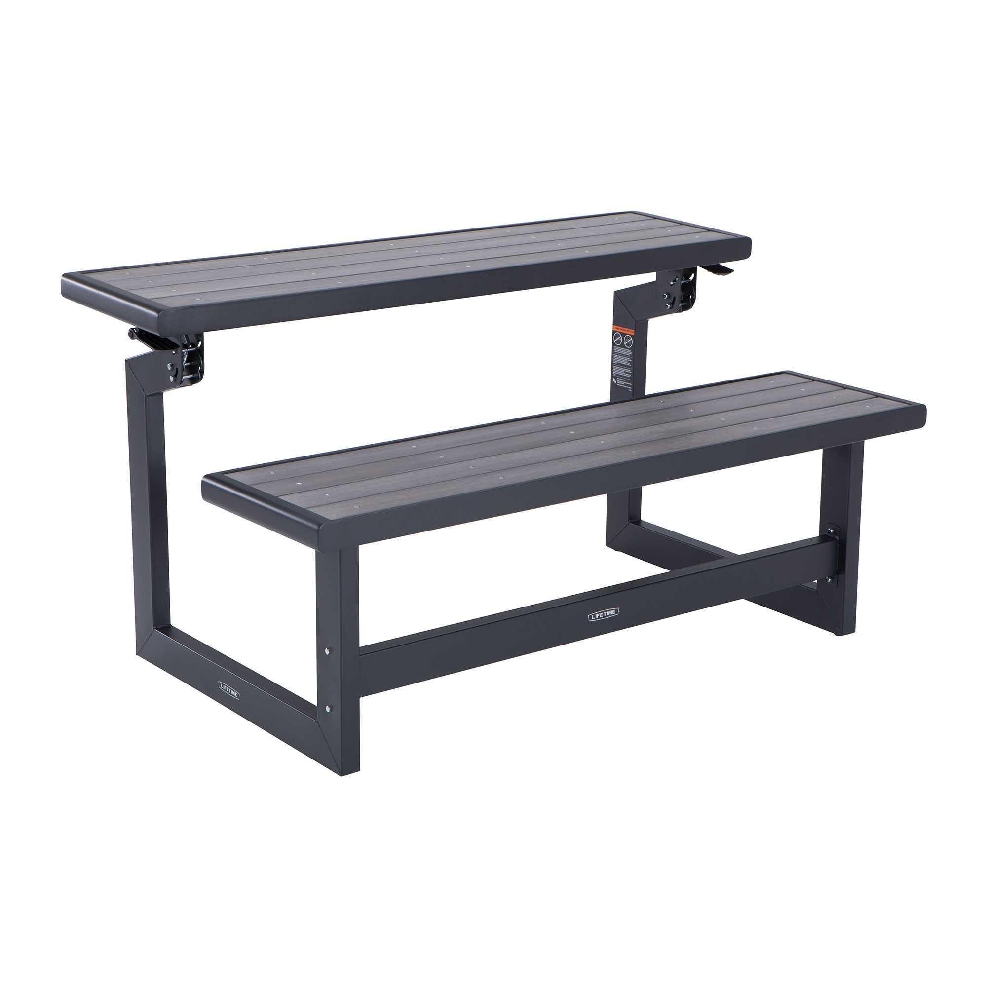 60253 LIFETIME Outdoor Convertible Bench, 55 Inch, Harbor Gray
