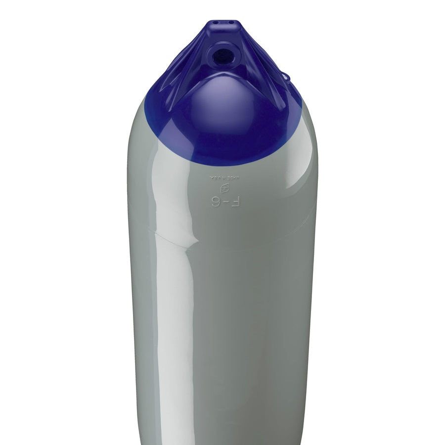 F-6 Standard Polyform Boat Fender Blue Ropehold - Grey