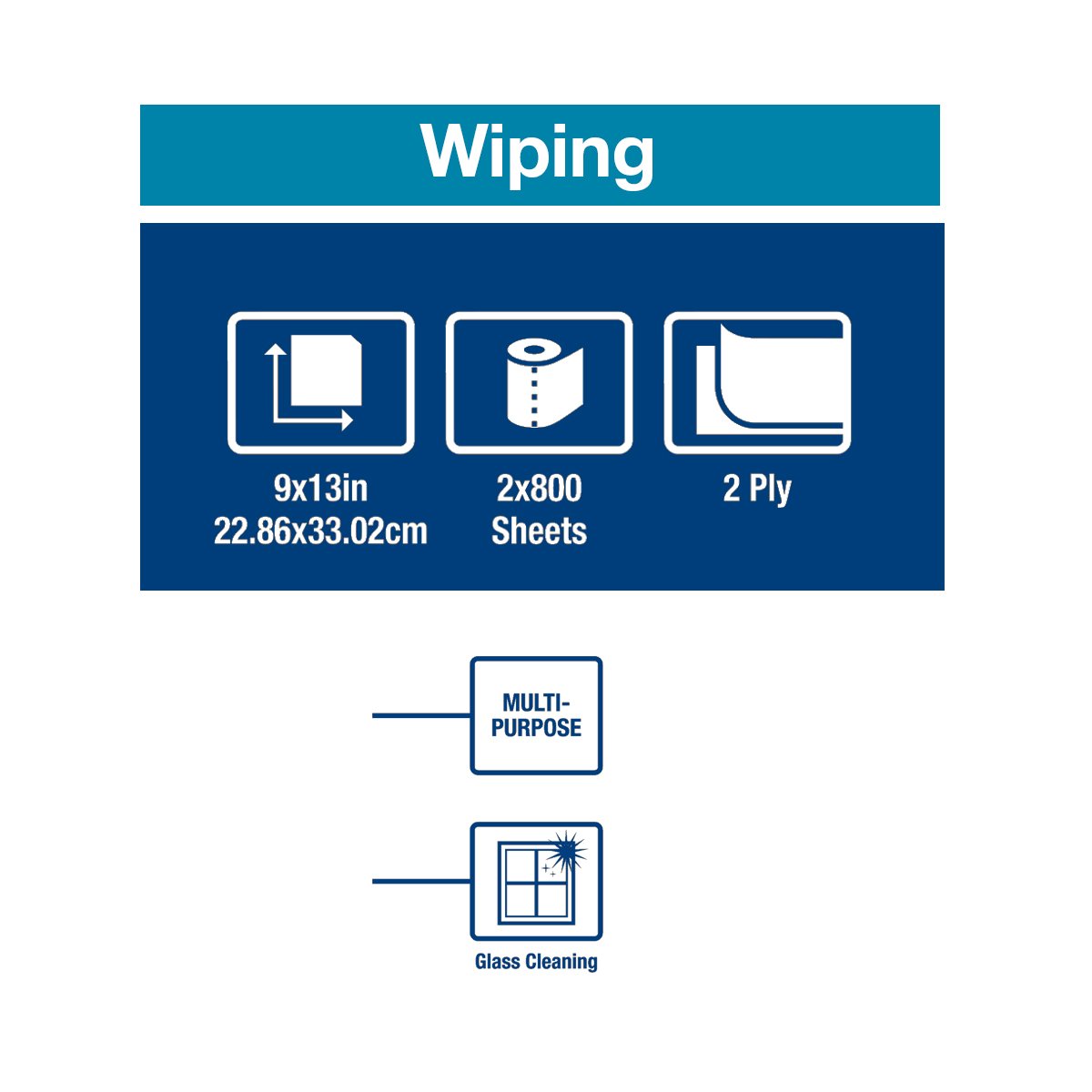 Tork Centerfeed Paper Wiper White W1/W2, Multipurpose, 2 x 800 Sheets,130211B