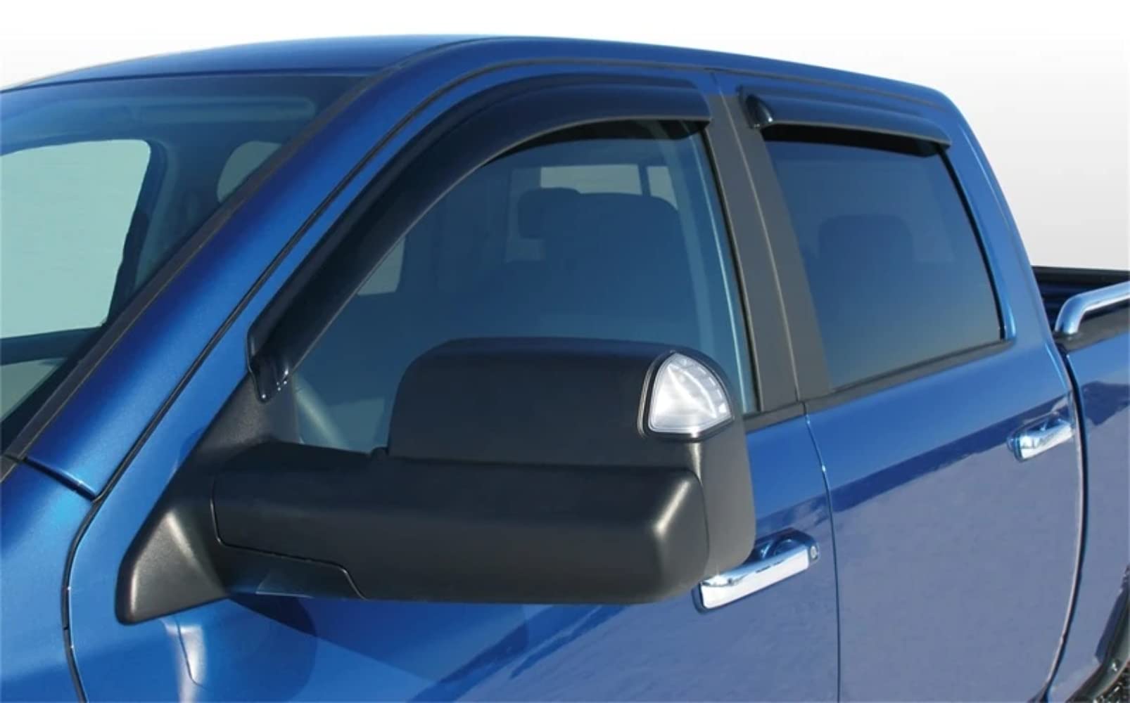 Outside Mount Ventvisors - Tape-Onz | Stampede Products | Fits 2009-2018 Dodge Ram 1500 Crew Cab, Smoke | 4 pcs., 6253-2