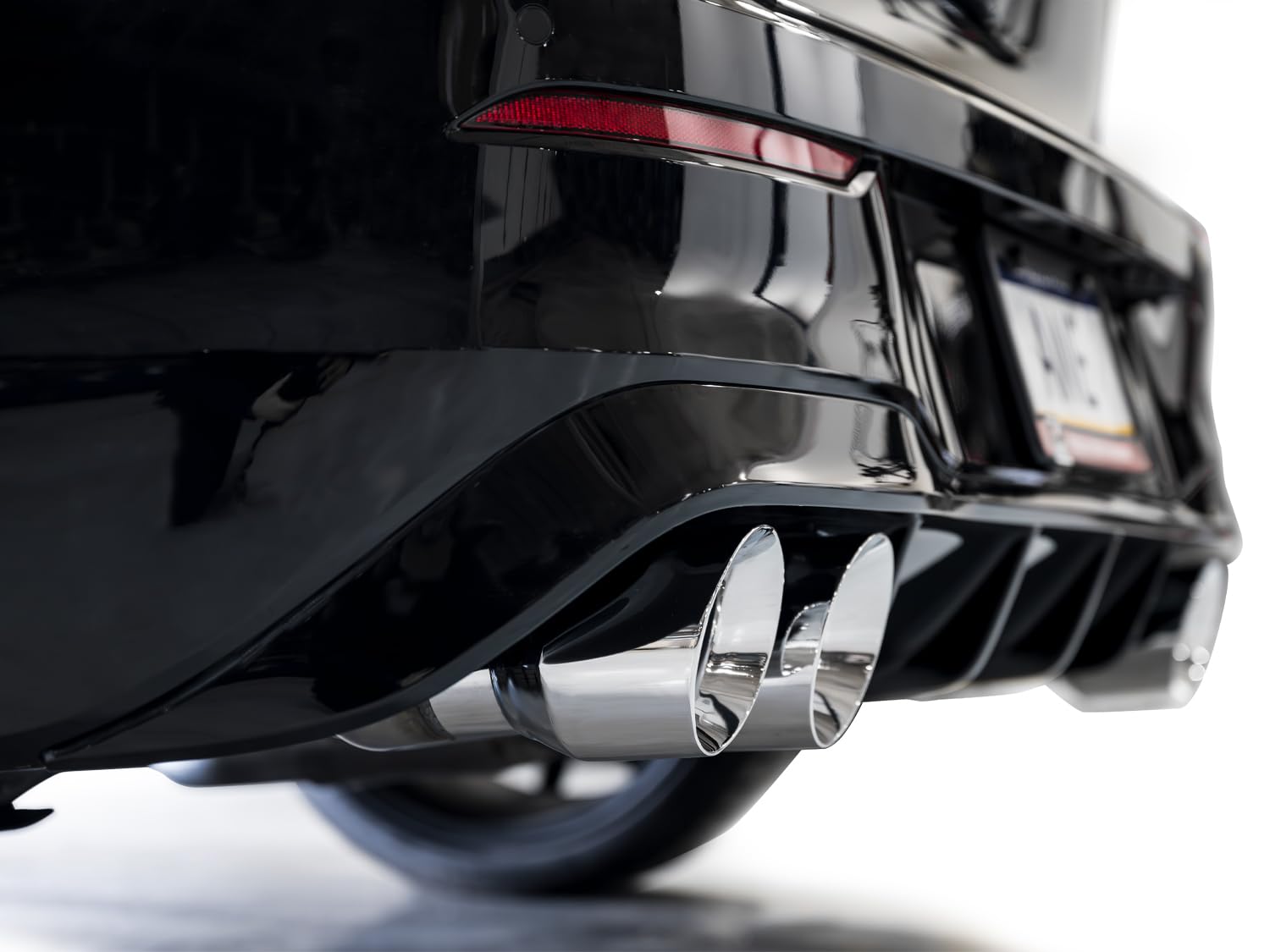 Volkswagen Golf R AWE MK8 3in Track Edition Quad Exhaust - Chrome Silver Tips by AWE Tuning