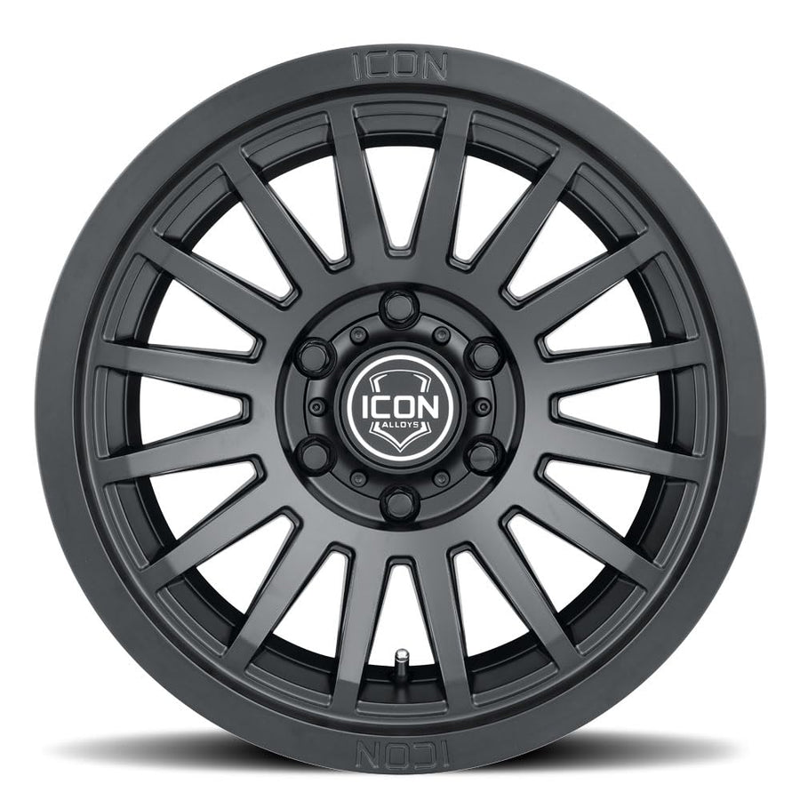 Satin Black ICON Alloys Recon SLX, 17 x 8.5/6 x 5.5, 0mm Offset, 4.75" BS