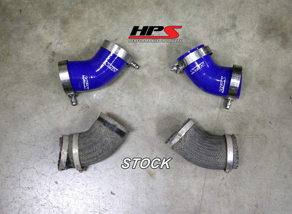 Black HPS 57-1227-BLK Silicone Intercooler Hose Kit