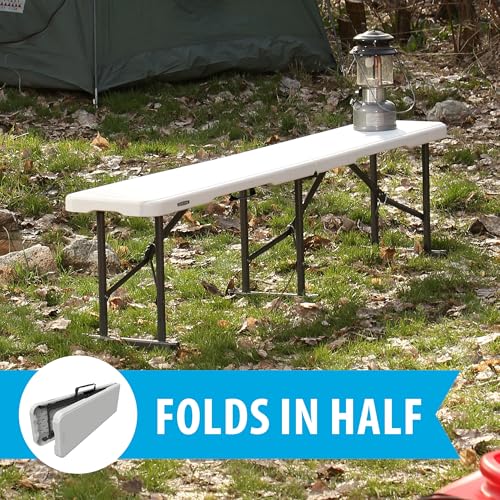 Portable Folding LIFETIME Bench, White 80305