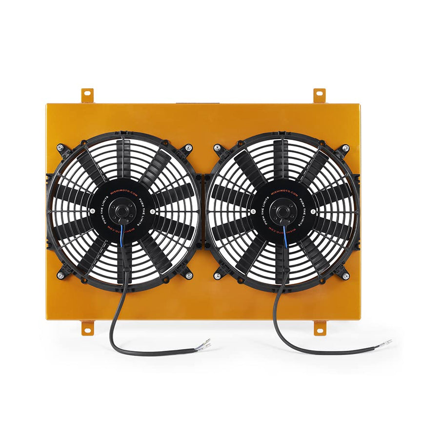 Mishimoto Aluminum Performance Radiator Fan Shroud Kit Compatible With Ford Mustang 1979-1993, Gold