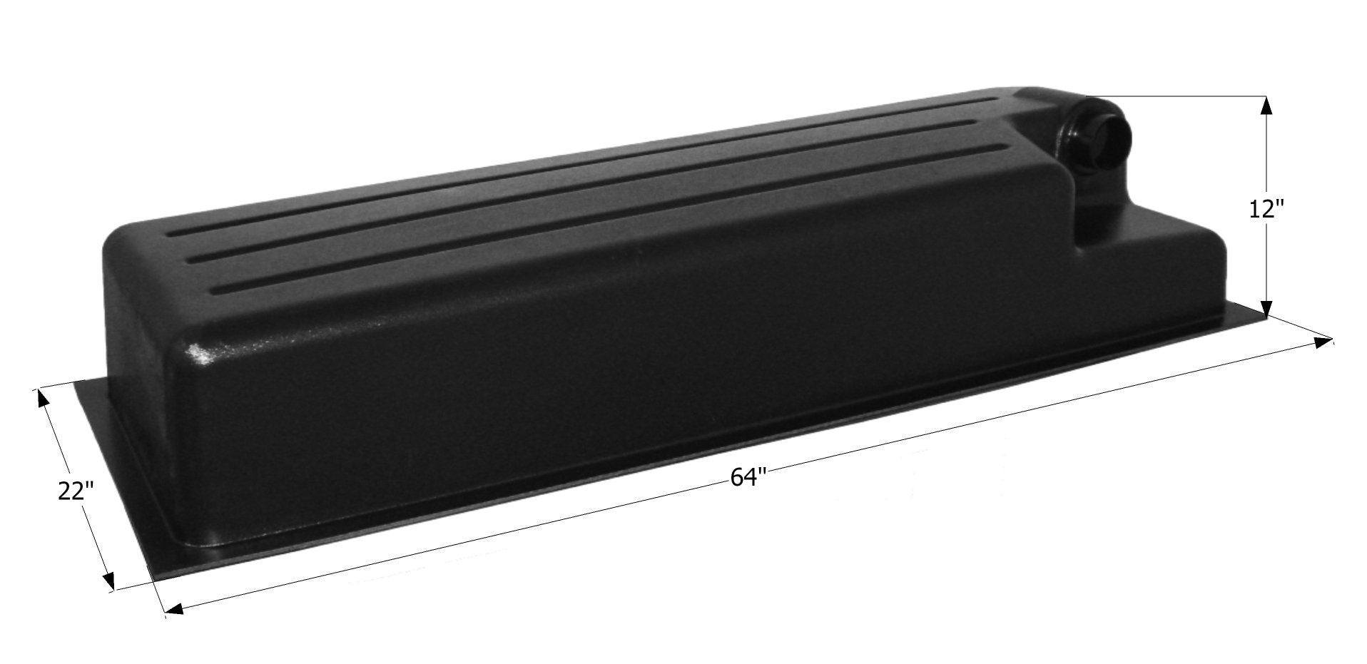 Holding Tank ICON Recessed Drain HT512RE, w/ 3 in Spigot & 4 Level Sensors