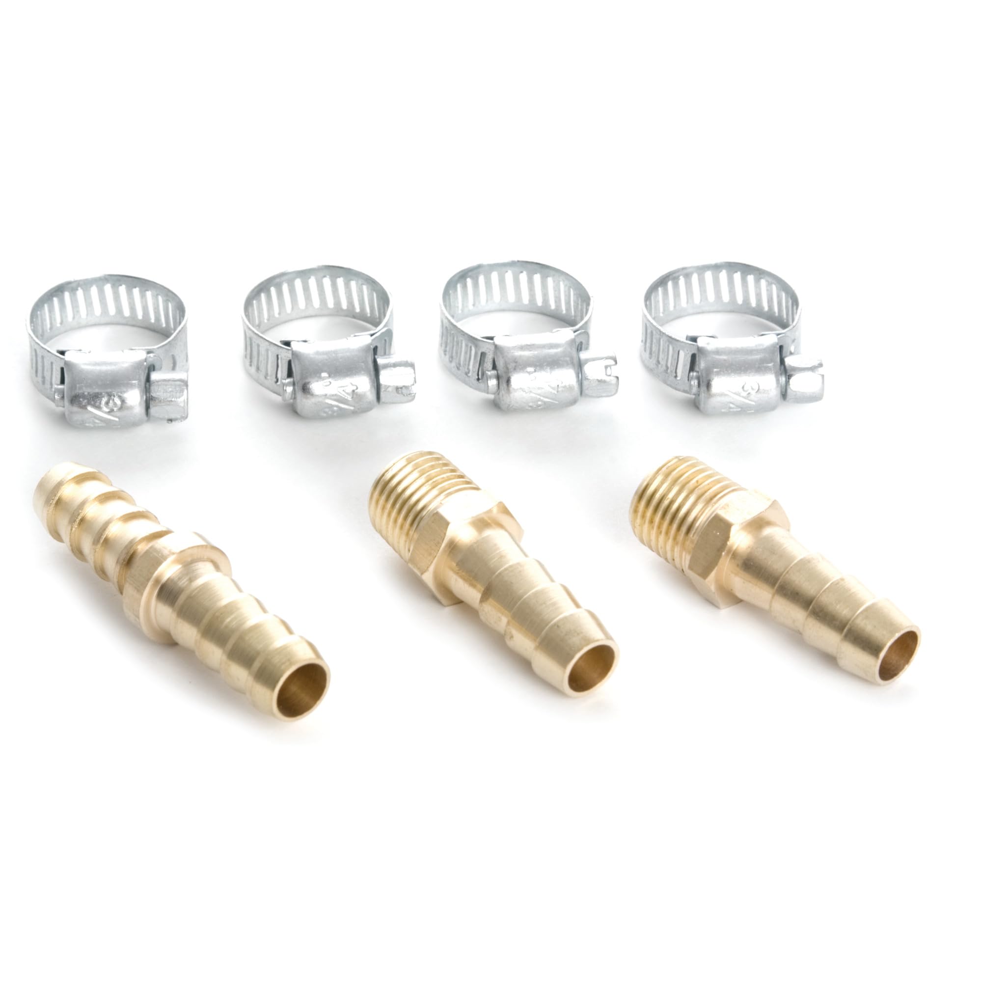 Brass Performance Tool M479 Air Hose Repair Kit - Includes Splicer, Ends, and Clamps for 3/8 I.D. Hose - 1/4-Inch Male NPT Connection