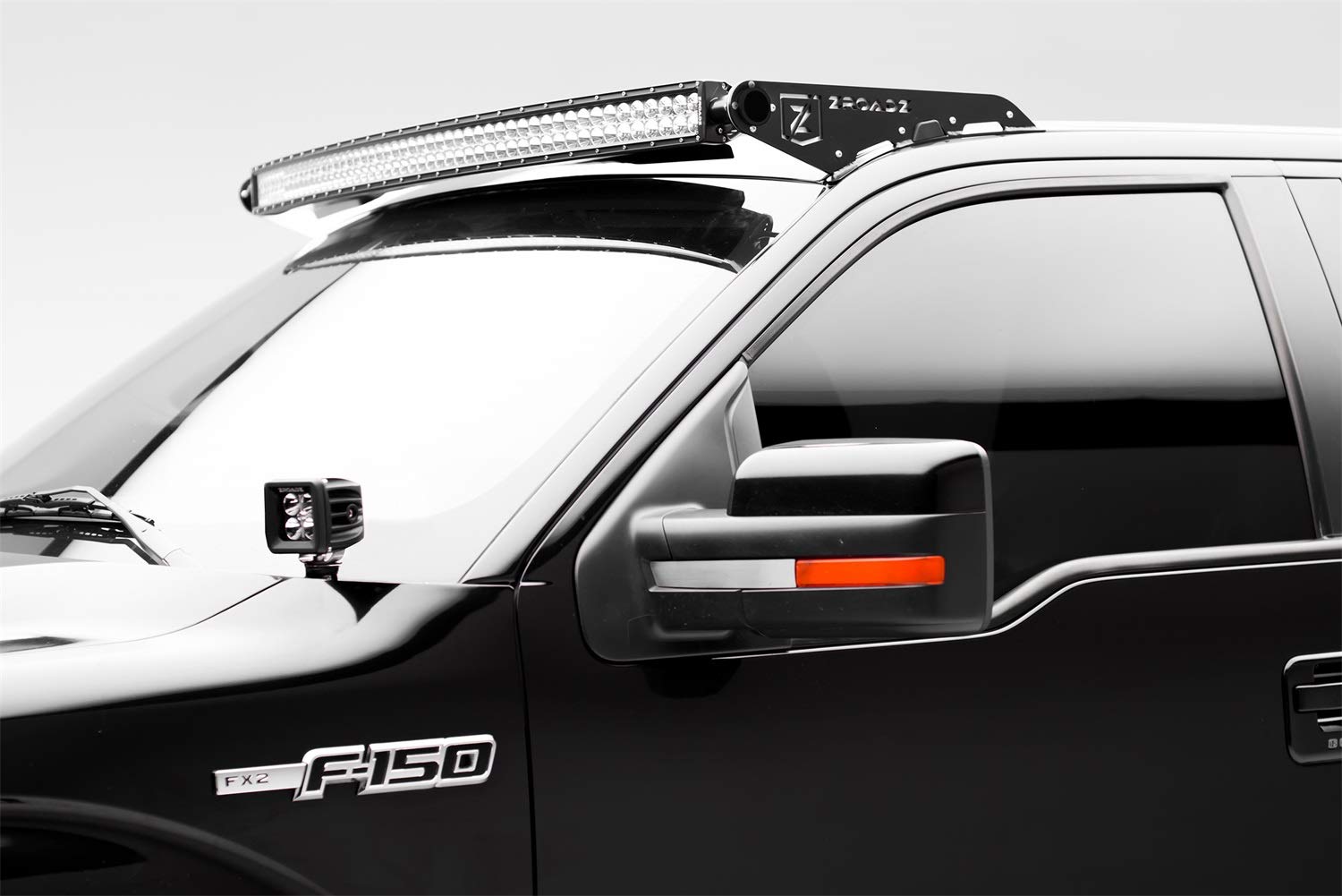 ZROADZ LED Bar Kit Front Roof Mounted - Compatible w/ 2009-2014 ALL Ford F-150 Complete Kit with Mounting Brackets, 52 Inch Curved Zroadz Led light bar & Wiring Harness- PN #Z335721-KIT-C