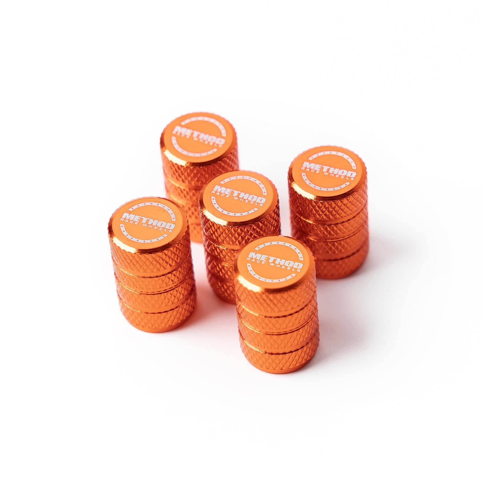 Method Valve Stem Caps, Race Wheels, Orange