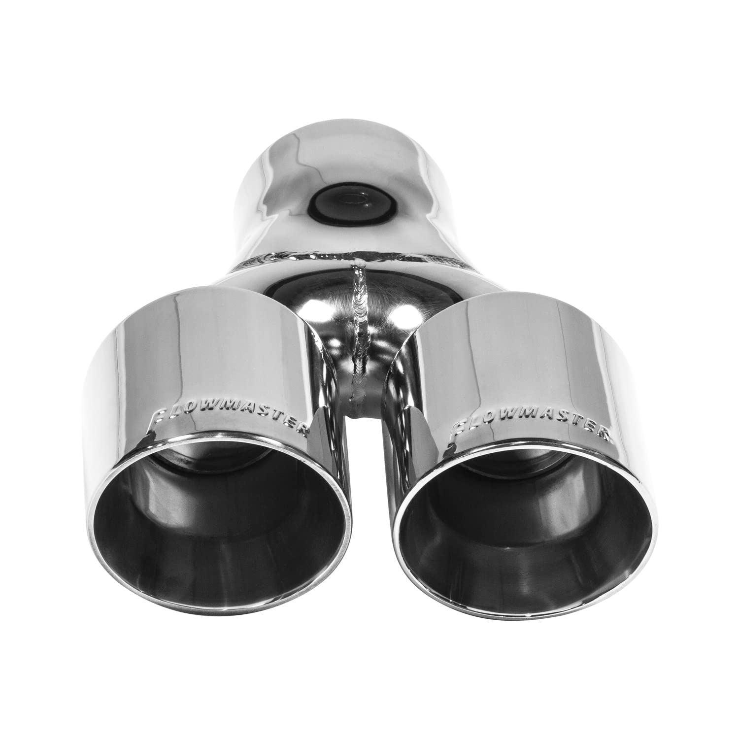 Flowmaster Exhaust Tip 15402 3 Inch Dual Outlet Angle Cut - Fits 3 Inch Tubing - Weld On