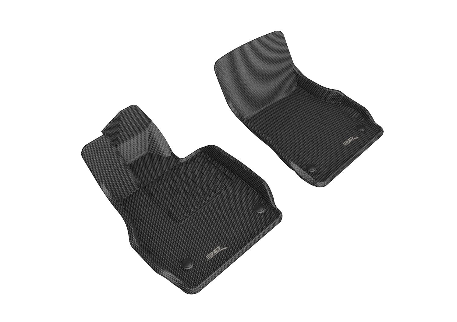 Kagu Floor Mat (Black) 3D MAXpider Compatible with Chevrolet Corvette/E-Ray 2020-2025 - Front Row