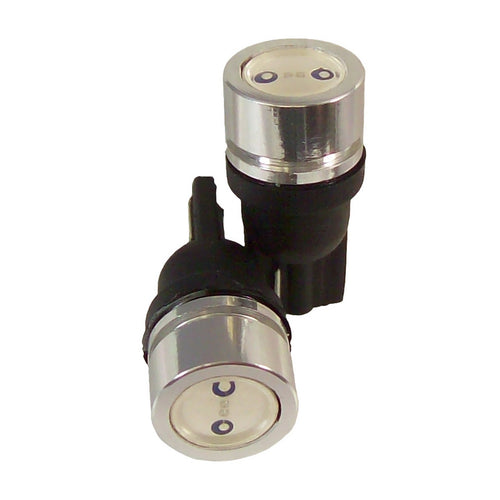 CIPA 93159 1 Watt Blue Powerful Bullet LED T-10 Replacement Bulb - Pack of 2