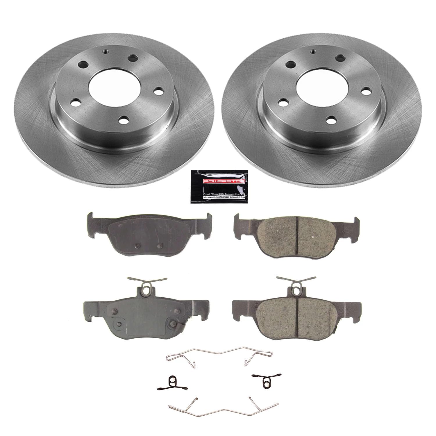 Power Stop KOE8334 Rear Replacement Brake Kit-OE Brake Rotors & Ceramic Brake Pads For Mazda 3 2019-2023, Mazda CX-30 2020-2022 [Model Specific]