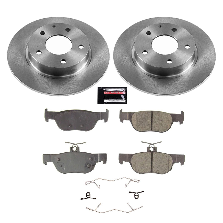 Power Stop KOE8334 Rear Replacement Brake Kit-OE Brake Rotors & Ceramic Brake Pads For Mazda 3 2019-2023, Mazda CX-30 2020-2022 [Model Specific]