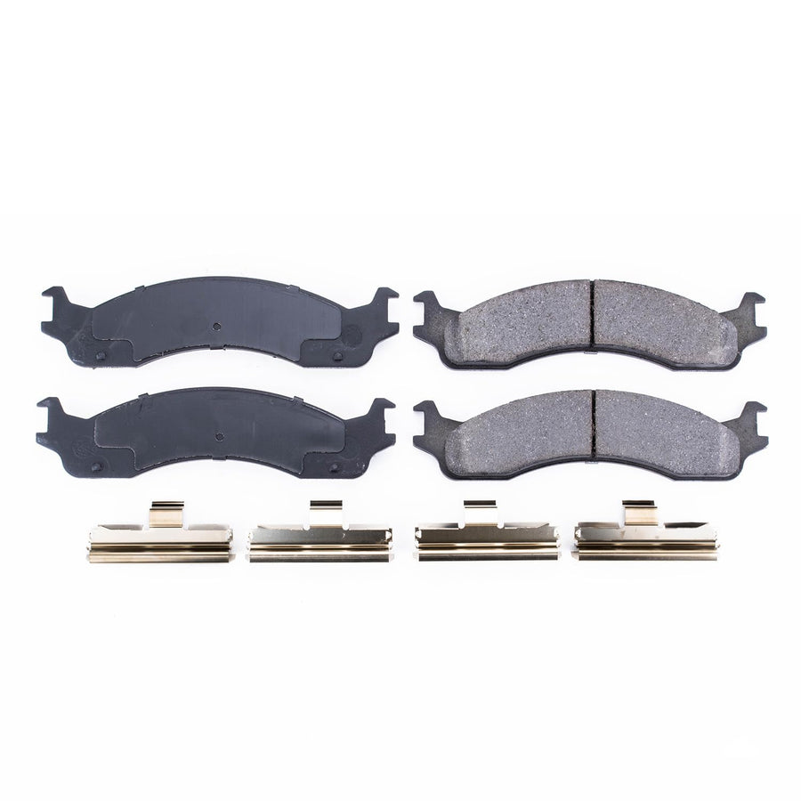 Power Stop Front Brake Kit For Dodge B2500 1998 |B3500 1998 |Ram 2500 Van 1999-03 |Ram 3500 Van 1999-03 |E-150 Ford 2007 |E-250 Ford 2003-07 - Ceramic Brake Pads With Installation Hardware, 17-655