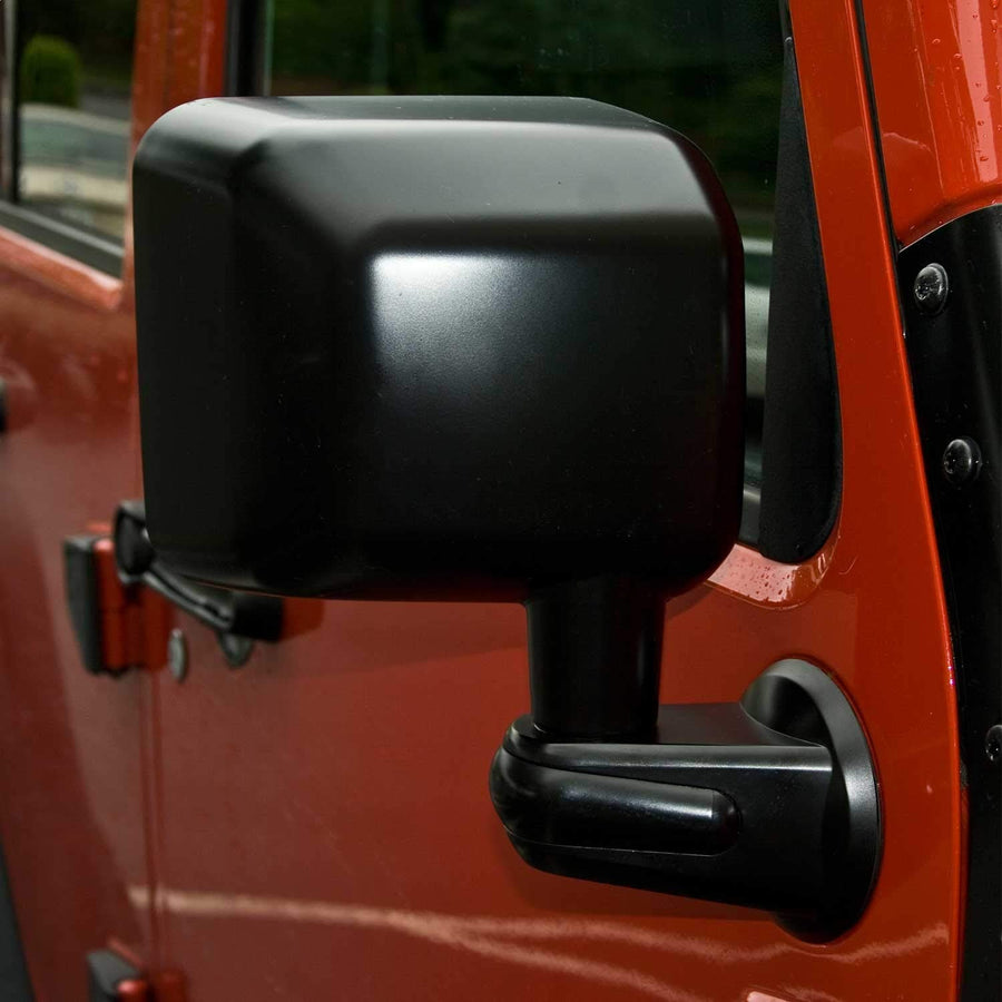 11002.12 | Omix | Right Door Mirror, Black | OE Reference: 55078024AC | Fits 2007-2018 Jeep Wrangler JK