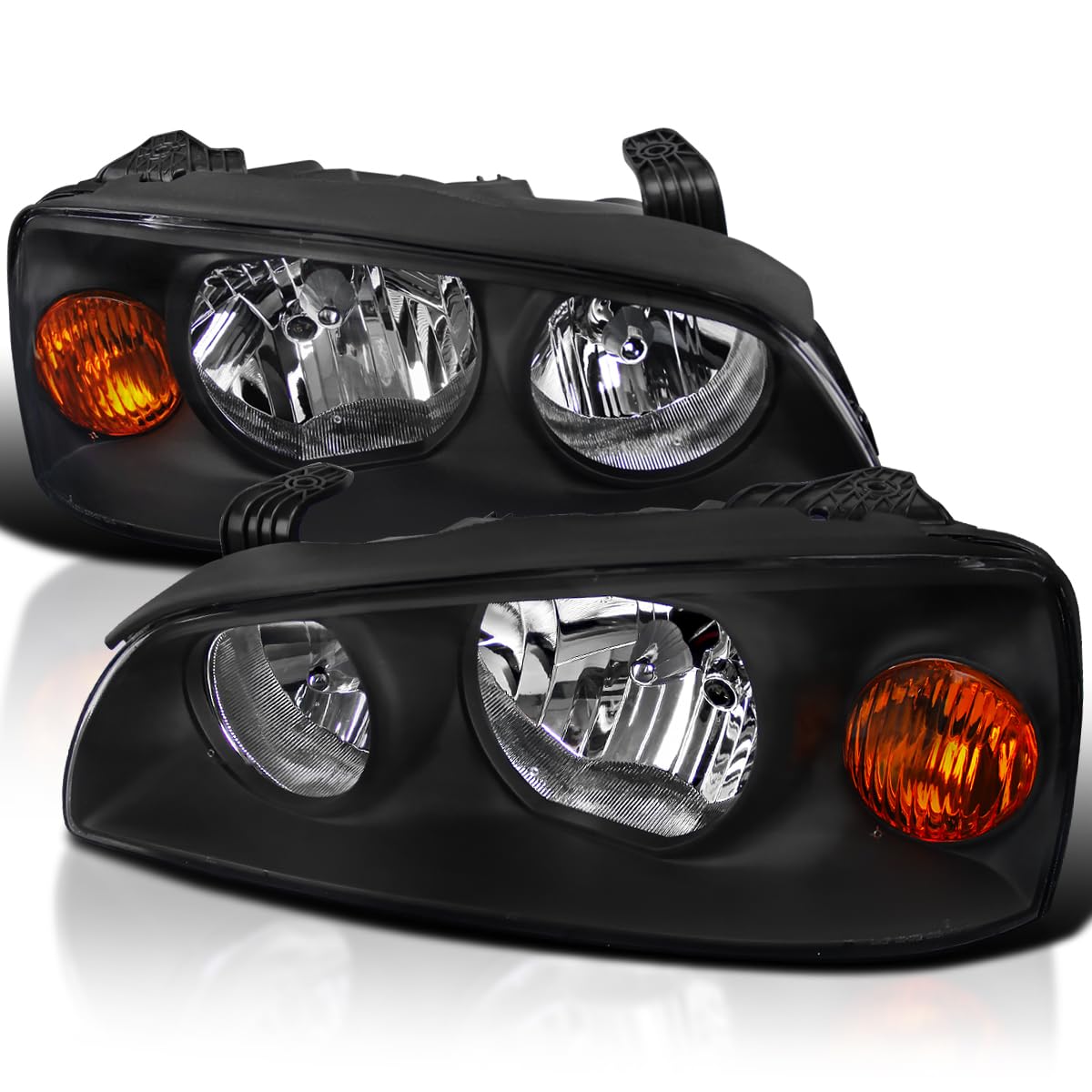 Replacement SPEC-D TUNING Black Headlights Compatible with 2004-2006 Hyundai Elantra L+R Pair Head Lights Lamps Assembly