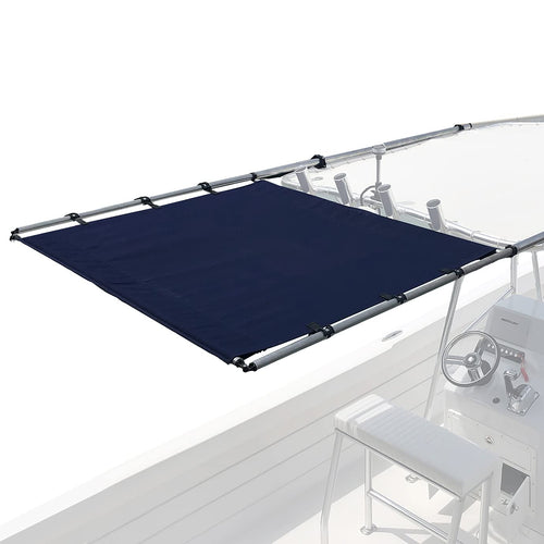 PTX Power Shade SureShade - 57" Wide (Navy) - Easy Installation on T-Top or Hardtop Boats - 600D Marine Canvas, Stainless Steel Frame - 12V DC Motors - Anti-Racking and Auto Shut-Off - PTXSS57NV