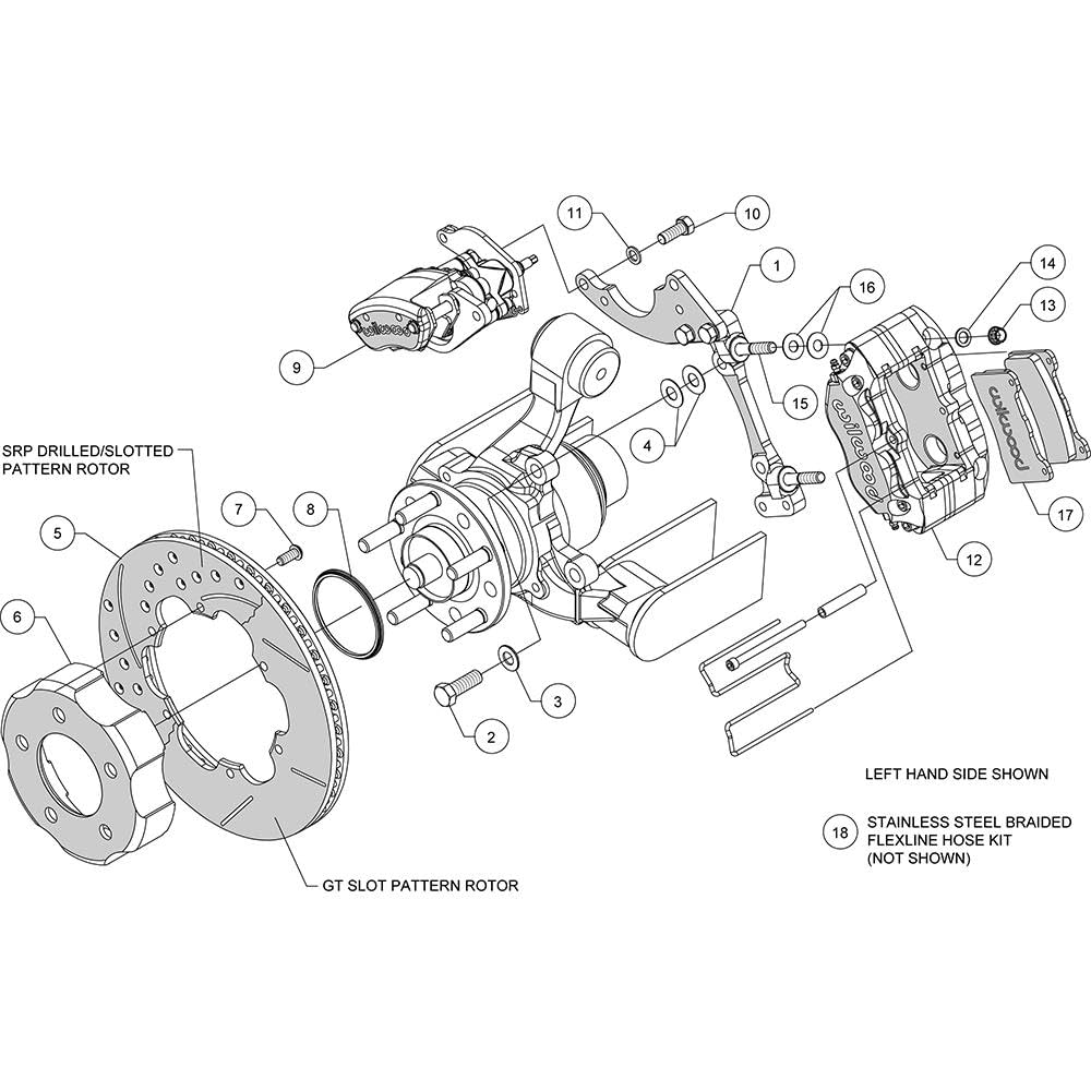 Wilwood 140-14089 FFR,REAR,KIT,DPR/MC4,IRS,8.8,T-BIRD