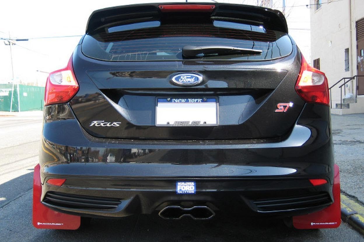 Rally Armor Black, Blue MF27-UR-BLK/BL Mud Flap with Logo (13+ Ford Focus ST), 1 Pack