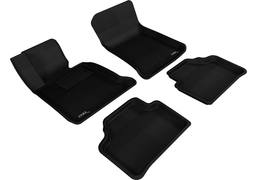 Complete Set 3D MAXpider L1BM04501509 Custom Fit All-Weather Floor Mat for Select BMW X1 (E84) sDrive Models - Kagu Rubber (Black)