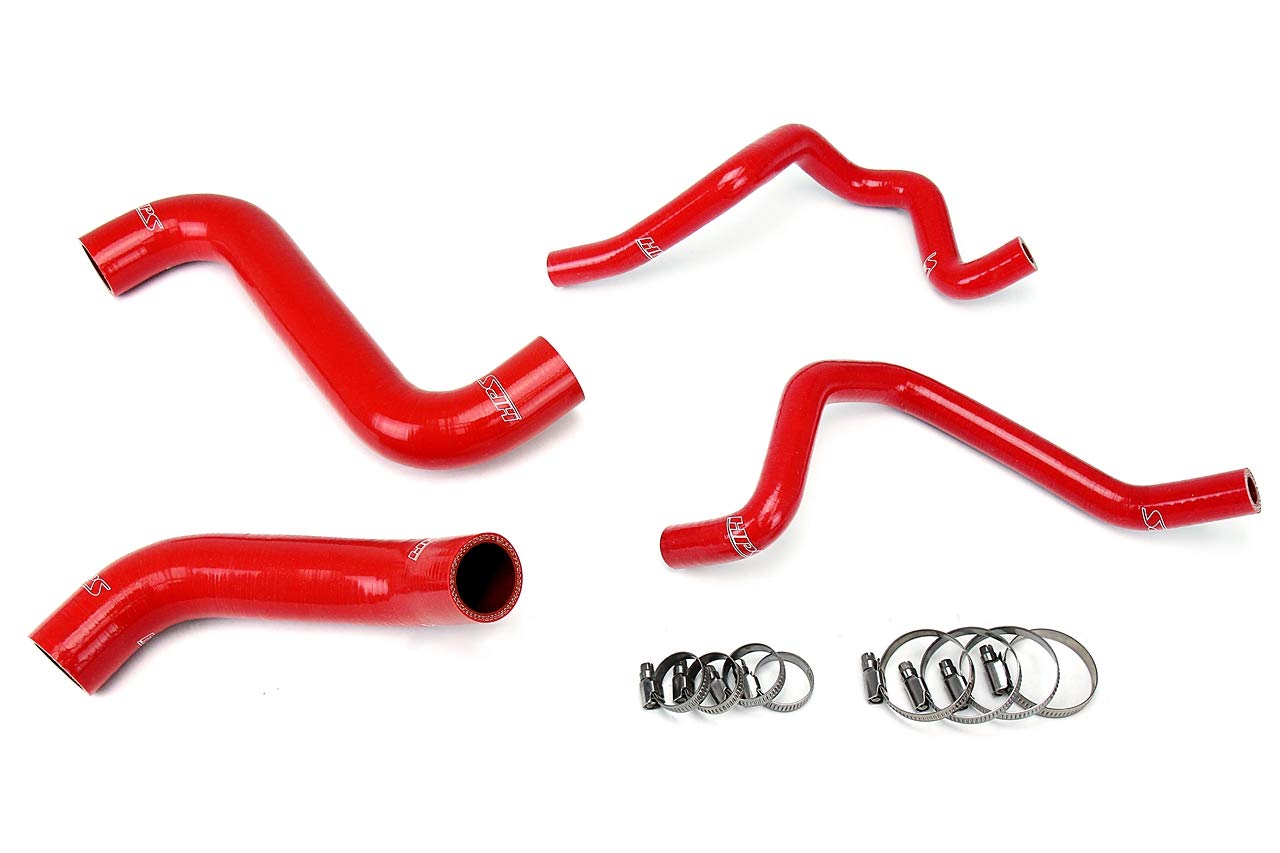 3-ply HPS Red Reinforced Silicone Radiator + Heater Coolant Hose Kit 57-1811-RED