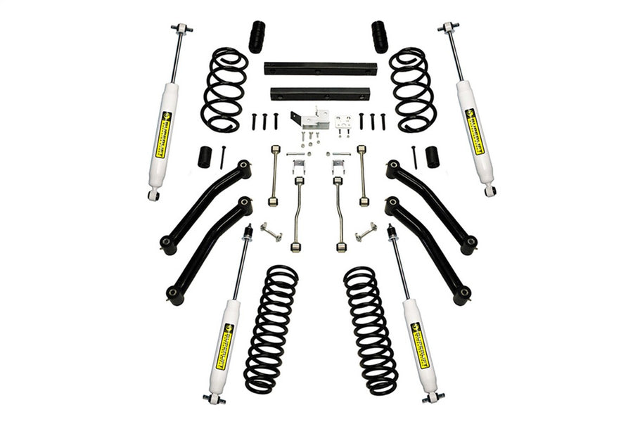 SUPERLIFT SUSPENSION RealTruck 4" Lift Kit for Jeep Wrangler TJ | Complete Lift Kit with Front & Rear Shadow Series Shocks and Lower Control Arms | K843 | Fits 2003-2006 Jeep Wrangler TJ