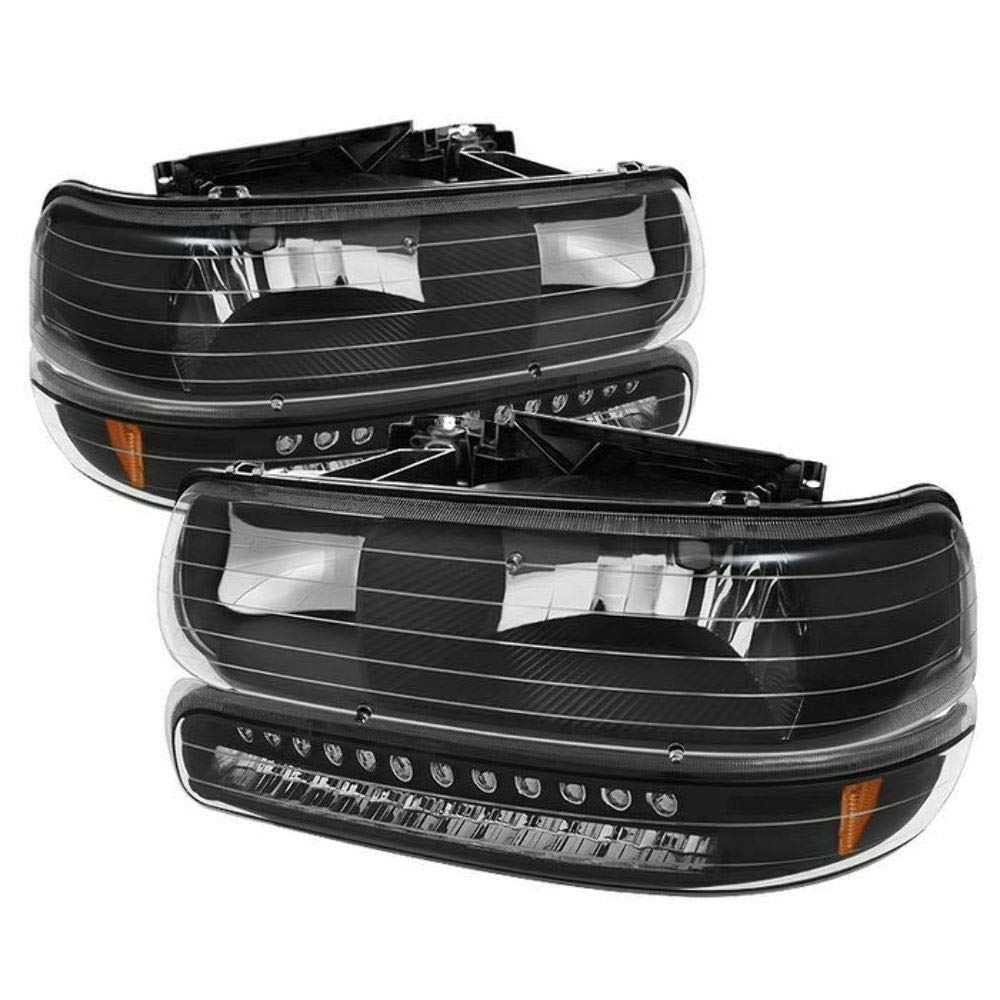 Headlight Spyder Auto HD-JH-CSIL99-LED-SET-BK with LED Bumper Light