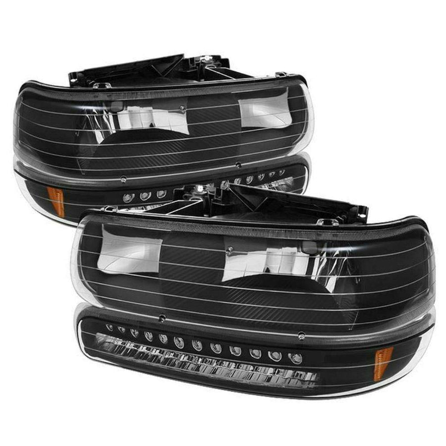Headlight Spyder Auto HD-JH-CSIL99-LED-SET-BK with LED Bumper Light
