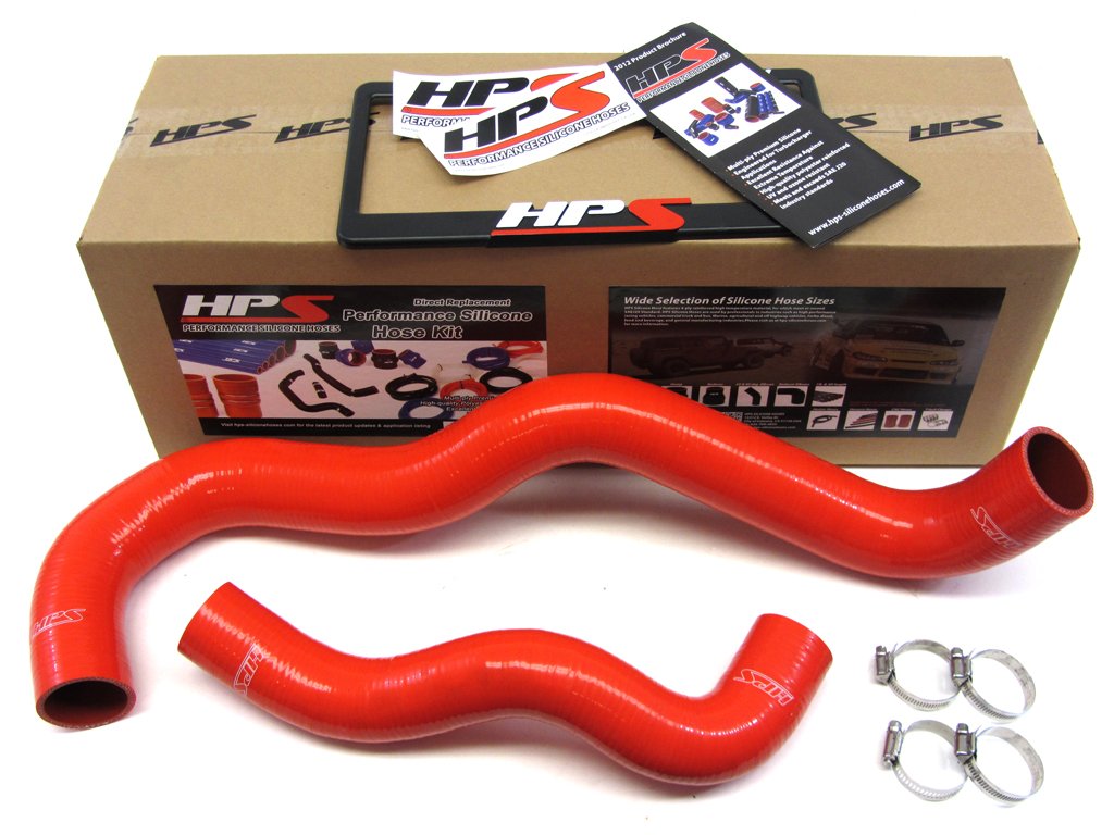 Red HPS 57-1075-RED-1 Silicone Radiator Coolant Hose Kit