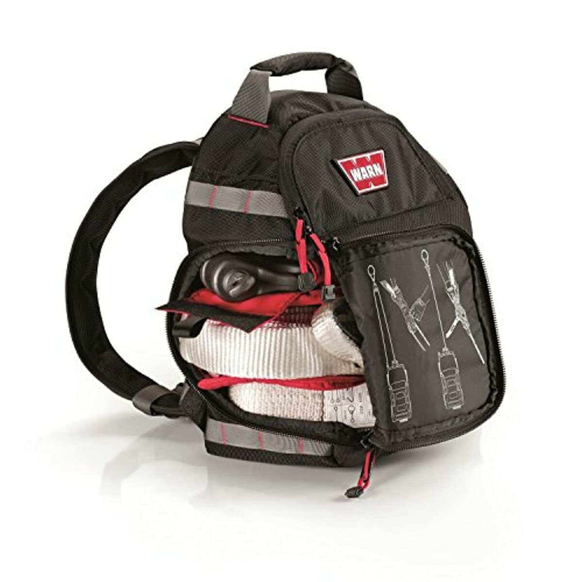 Accessory Backpack/Storage Bag, WARN 95510 Epic Trail Gear Black