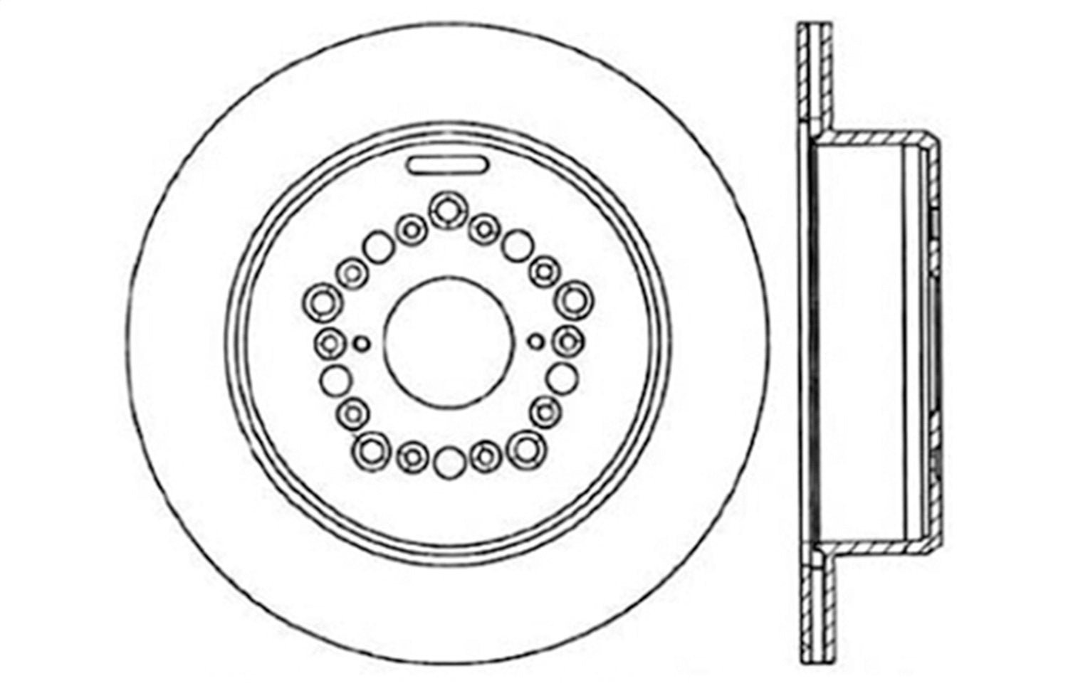 Sport Drilled/Slotted Brake Rotor StopTech 127.44084L (Rear Left), 1 Pack