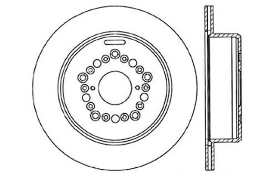 Sport Drilled/Slotted Brake Rotor StopTech 127.44084R (Rear Right), 1 Pack