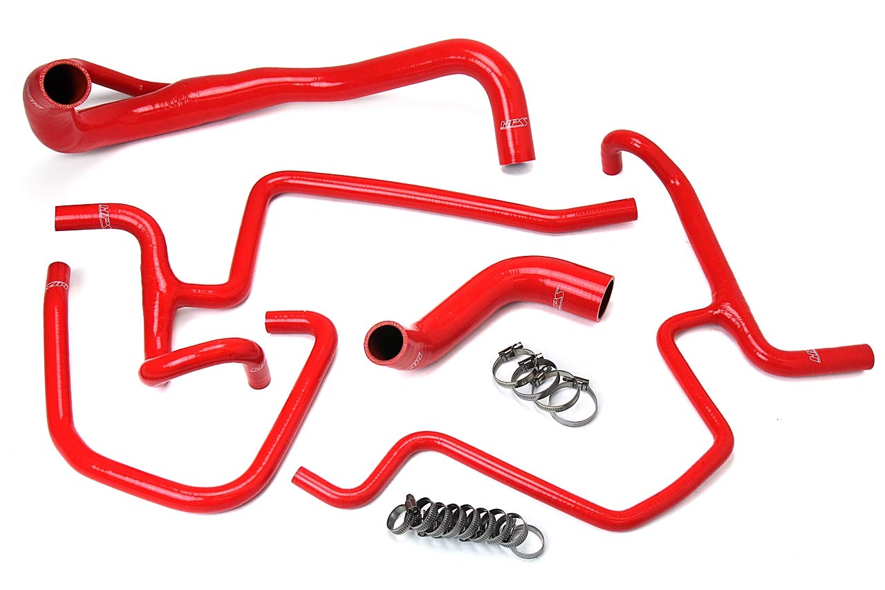 Red HPS 57-1646-RED Silicone Radiator and Heater Hose Kit